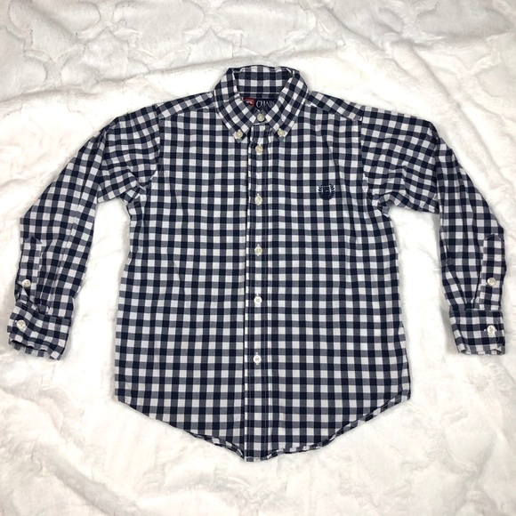 Chaps Blue Plaid Oxford Shirt size 5 - Picture 2 of 11